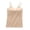 RYE1-Beige, variant on Women Built-in Bra Camisole Tank Tops Sleeveless V Neck Croped Shirts Summer Spaghetti Strap Basic Tees Casual Slim Fit Breathable Cami Tanks