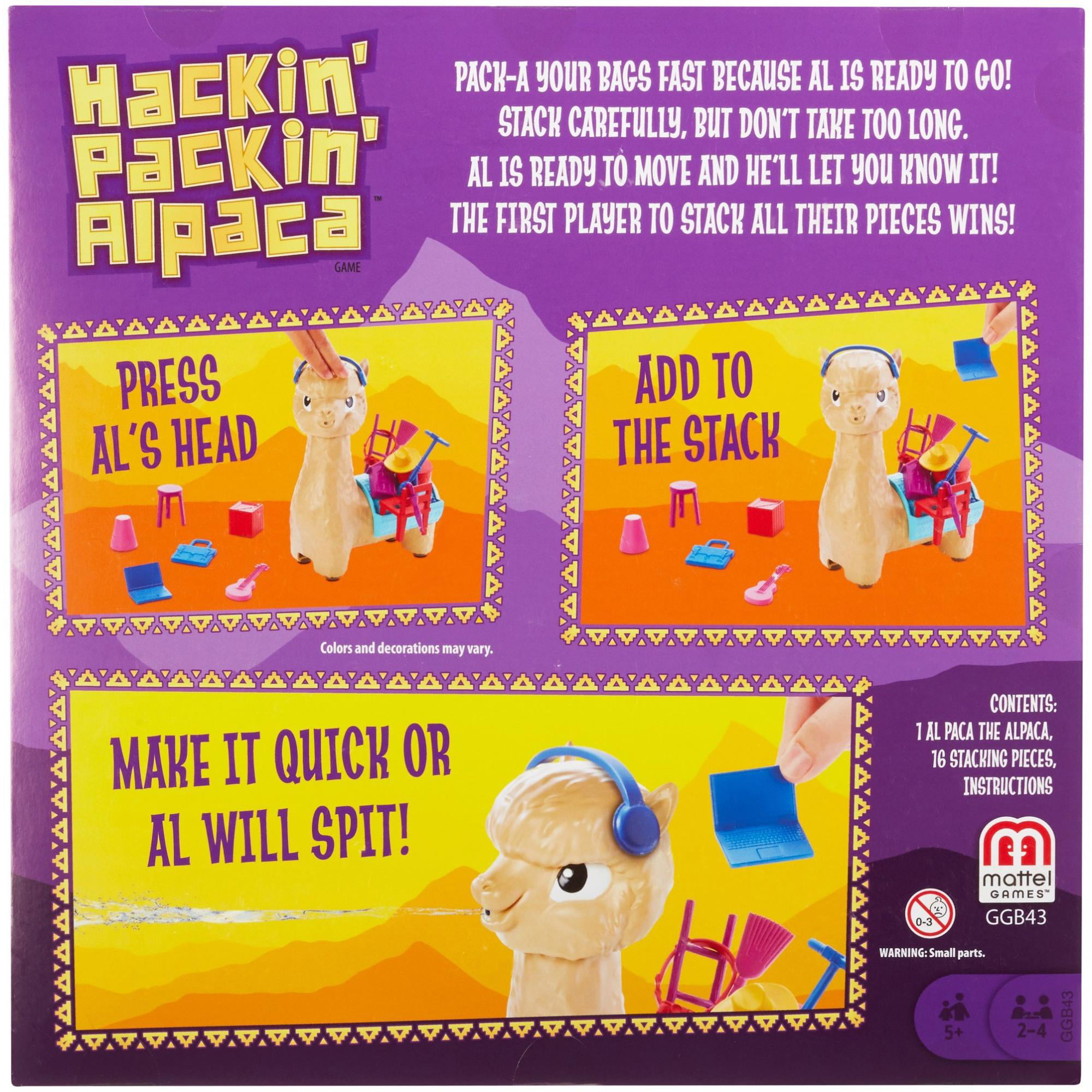 Mattel GGB43 Hackin Packin Alpaca Hilarious Kids Games for 5 Years for sale online