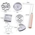 thumbnail image 7 of Aluminum Rosette Mold Iron Maker Waffle Alloy Frying Snack Molds Funnel Cookie Bake Mold Bunuelos Mold with Handle Baking Tool (type C), 7 of 7