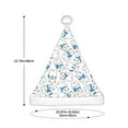 thumbnail image 3 of KLL Christmas Hats for Adults Plush Scarf Bear Print Santa Hat Xmas Fluffy Santa Claus Hat for Women Men, 3 of 6