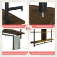 thumbnail image 3 of Bestier 41" Industrial Pipe Shelves Wall Mount, 3-Tier Floating Shelves for Kitchen Bedroom Bathroom in Rustic, 3 of 9