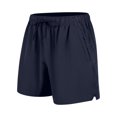 thumbnail image 2 of PNTUTB Men's Solid Color Quick Dry Breathable Athletic Drawstring Waistband Shorts with Slightly Split Hem and Zipper Pockets, 2 of 6
