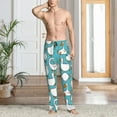 thumbnail image 5 of Uemuo Cartoon Funny Goose Pattern Men's Wide Leg Palazzo Lounge Pants with Pockets Light Weight Loose Comfy Casual Pajama Pants-Large, 5 of 9