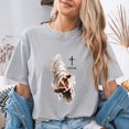 thumbnail image 4 of Jollimate Reaching Hand of Jesus T-Shirt, Jesus Is King Christian Graphic Tee, Religious Faith Shirt for Women, 4 of 6