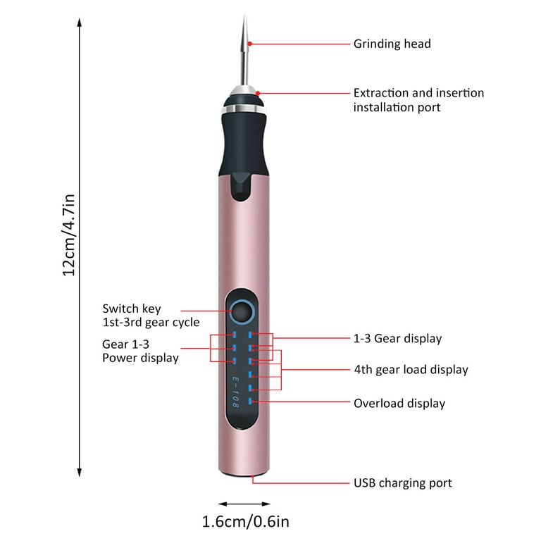 USB Rechargeable Engraving Pen with 35 Bits, Mini Engraver Pen for All –  WoodArtSupply