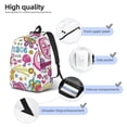 thumbnail image 4 of Yiaed Peace Love and Dove Flower Power Print Backpack, Premium Laptop Backpack, Travel Backpack for Women, Lightweight Backpacks, Comfortable Back Pack-Small, 4 of 5