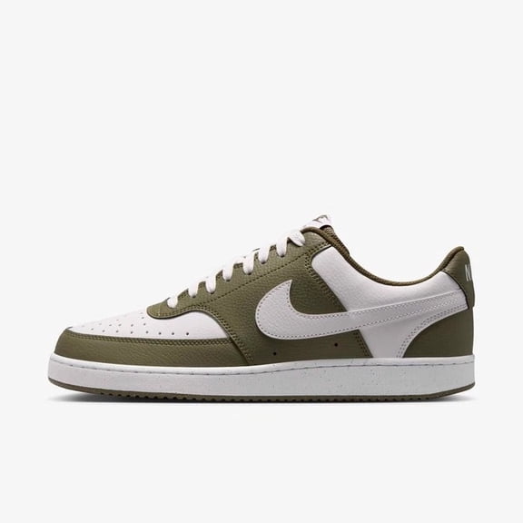 Nike Men's Court Vision Low Shoe (Medium Olive/White) Size 11