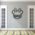 thumbnail image 2 of Minnie Mouse Head Cartoon Design Customized Wall Art Vinyl Decal - Custom Vinyl Wall Art - Personalized Name - Baby Girl Boy Kids Bedroom Wall Decal Room Wall Art Sticker Decoration Size (27x30 inch), 2 of 3