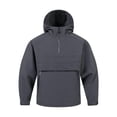 thumbnail image 2 of Daiosportswear Men's Lightweight Quarter Zip Pullover Casual Windbreaker Sweatshirt Hoodies for Running Golf Jackets with Pockets Gray S, 2 of 5