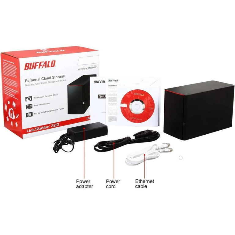 バッファロー NAS LinkStation LS220D 4TB（2TB×2） BUFFALO LinkStation 220 Personal Dual Bay Cloud Network