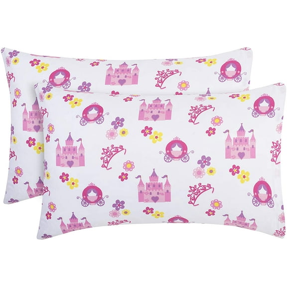 Everyday Kids Princess Polyester Pillowcases, (2 Count)