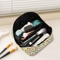 thumbnail image 2 of FORMRS Makeup Bag Travel Cosmetic Organizer for Women Fold Flat Zipper Pouch with Handle, Beige Cartoon Animals, 2 of 8