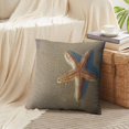thumbnail image 4 of LALILO Throw Pillow Covers Starfish Beach With Sunlight Starfish Cushion Cover 18" x 18", 2 Pack, 4 of 6