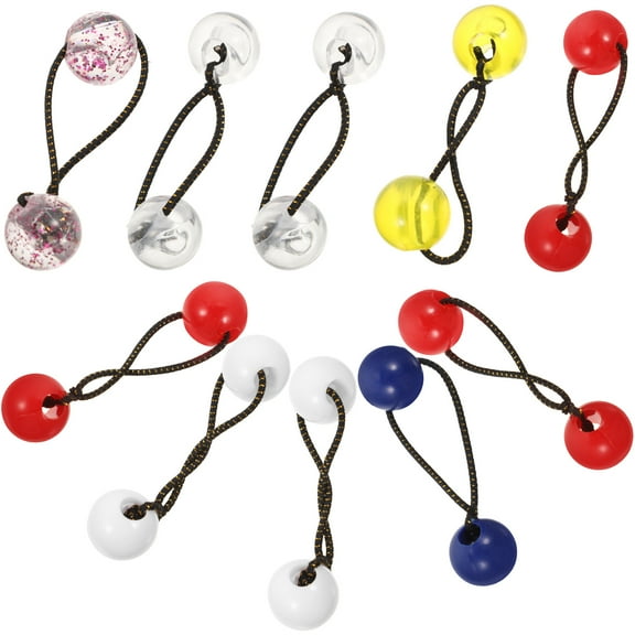 HOOWIFFY 10pcs Cute Double Hair Ties Elastic Ponytail Holders Hair Accessories for Everyday Use