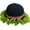 Black Green, variant on Crochet Bucket Hat for Women Ruffled Brim Knit Foldable Floppy Beach Hat Handmade Woven Fishing Cap