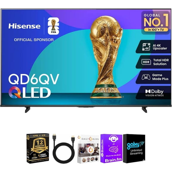 Hisense 50" QD6QV 4K Smart TV Bundle, 50QD6QVK1