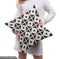 thumbnail image 4 of Retro Sofa Upholstery Fabric by the Yard, Nostalgic Monochrome Geometrical Pattern with Abstract Squares Graphic, Decorative Fabric for DIY and Home Accents, Charcoal Grey and Ivory by Ambesonne, 4 of 4