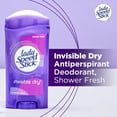 thumbnail image 3 of Lady Speed Stick Invisible Antiperspirant Deodorant, Dry, Shower Fresh, 2.3 oz Twin Pack, 3 of 15