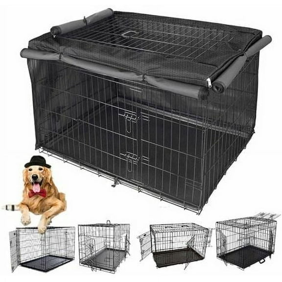Dog Crate Indoor Strong Protective Cover, Light-Proof Multifunctional Dog Crate, 420D Oxford Cloth Material (Without Dog Cage)(95 × 61 × 61 cm)
