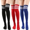 thumbnail image 5 of Namzi 1 par de calcetines por encima de la rodilla, calcetines altos hasta el muslo, medias para botas altas, calcetines altos para mujer, para cosplay, uso diario, color verde., 5 of 5