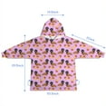 thumbnail image 7 of Pink Dachshund Chips Blanket Hoodies for Kids 6-13YR Oversize Wearable Blanket Hoodies for Boys Girls Teens, 7 of 7