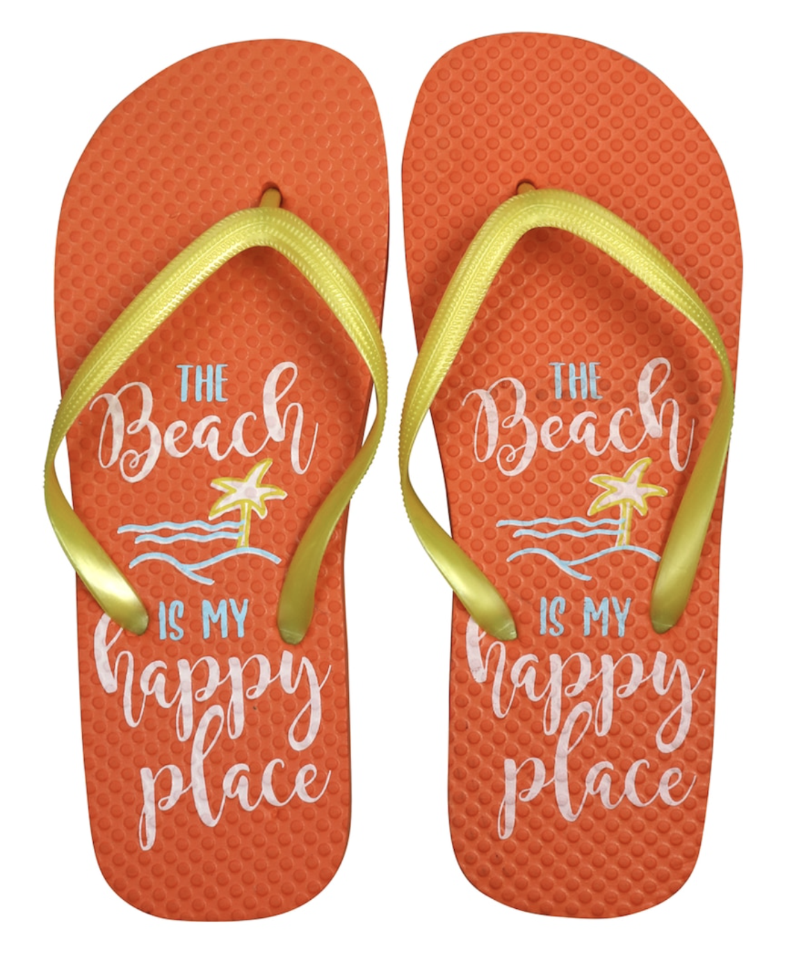 Women's Juncture "Beach Happy" Rubber FlipFlops Orange [Size S 5/6