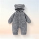 thumbnail image 1 of Cowsor Newborn Baby Bear Outfit Girls Boys Winter Fleece Clothes Hooded Romper Set, 1 of 6