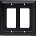 thumbnail image 2 of Brainerd 64211 Architectural Double Decorator Wall Plate - Flat Black - 1 Pack, 2 of 10