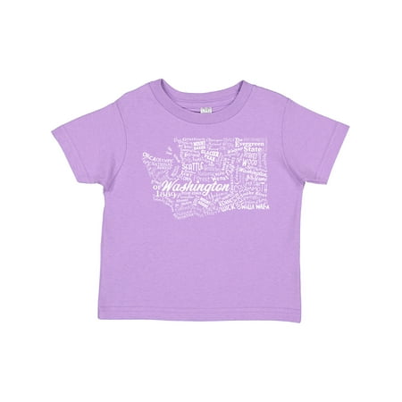 

Inktastic Washington State Word Salad- State Outline Gift Toddler Boy or Toddler Girl T-Shirt