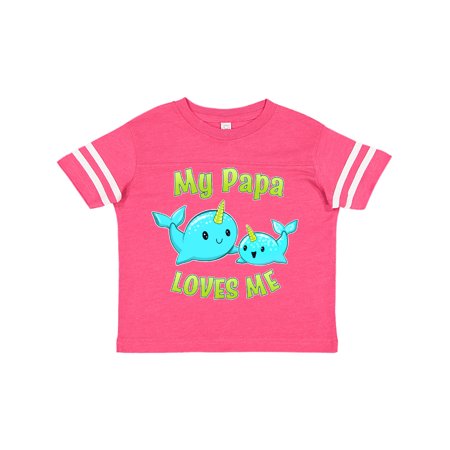 

Inktastic My Papa loves me- cute narwhal Gift Toddler Boy or Toddler Girl T-Shirt