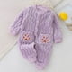 thumbnail image 1 of Cowsor Onepiece Romper Baby Boy Girl Newborn Zip Up Plush Outfit Long Sleeve Set, 1 of 7
