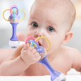 thumbnail image 2 of Youngster Rattle Toy, Purple Sand Hammer Design, Chewable Safe Material, Sensory Development Training, for 0-1 Year Old Youngster Grasping Practice, 2 of 7