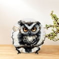 thumbnail image 6 of Honeii Whimsical Owl On Branch Print Elegant Bone China Decorative Plate, Porcelain Plate,Art Crafts,Ceramic Ornaments for Home Office Wall Decor-8in, 6 of 6