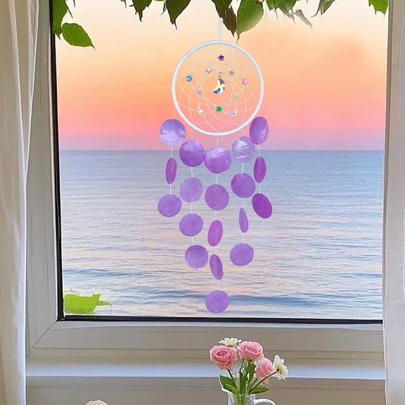 Hometravel DIY Wind Chime Craft Kit, Mirror and Sea Shell Ornament Project, Handmade Activity for Creative Gift Making