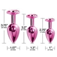 thumbnail image 3 of Nixie Metal Bejeweled Aluminum Anal Plug, Pink, 3 of 4