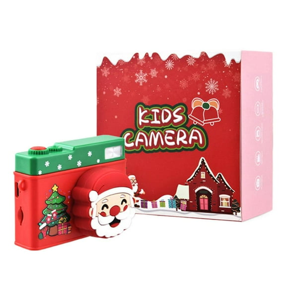 Santa Kids Camera with 2400W HD & 32GB Card, Christmas Birthday Gifts for Boys Girls Ages 3-12, Dual Lens Video Recorder with Music Player