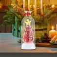 thumbnail image 2 of Record a Message Christmas Tree,Christmas Decor,Recordable Christmas Tree Bottle, Voice Message Glass Ornament, Light Up Festive Decoration for Home Party and Gifting(Red), 2 of 7