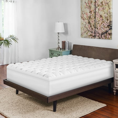BioPEDIC 4" Gel-Infused Memory Foam and Synthetic Down Baffle Box Queen Mattress Topper