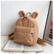 thumbnail image 1 of Mochila pequeña de lana de oreja de oso para niños y niñas, bolsa de día de lana de cordero cálida informal, mochila escolar para viajes y comprasC1 Fivean unisex, 1 of 2