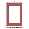 thumbnail image 2 of Brick Red Picture Frame Mat for 9x14 Frames - Fits 7x11 Photos - 10 Mats, 2 of 7