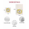 thumbnail image 7 of Summer Lemon Kitchen Dish Towels for Drying Dishes Set of 2, Farmhouse Country Vintage Linen Texture Waffle Weave Microfiber Terry Hand Tea Bathroom Towels Quick Dry & Absorbent Towel 12x12, 7 of 7