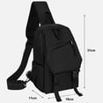 thumbnail image 2 of Bolso con correa, mochila para hombro en el pecho, mochila para computadora portátil, bolso cruzado, viajes al aire libre para hombres y mujeres, 2 of 5