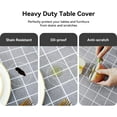 thumbnail image 4 of Rectangle Plastic Tablecloth, 100% Waterproof Oil-Proof Checkered PVC Table Cloths, Heavy Duty Vinyl Table Covers for Dining, Camping, Picnic, Outdoor - 52 x 78 Inch, Blue Checkered, 4 of 6