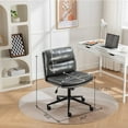 thumbnail image 3 of Roundhill Furniture Bizerte Adjustable Swivel Criss Cross, Wide Seat Office or Vanity Chair, Gray, 3 of 16