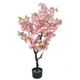 thumbnail image 1 of Bingirl Artificial Cherry Blossom Tree, Tall Potted Faux Cherry Blossom Tree Plants In Pot For Indoor Home Decor, Fake Cherry Blossom Tree With Lifelike Trunk, 1 of 8