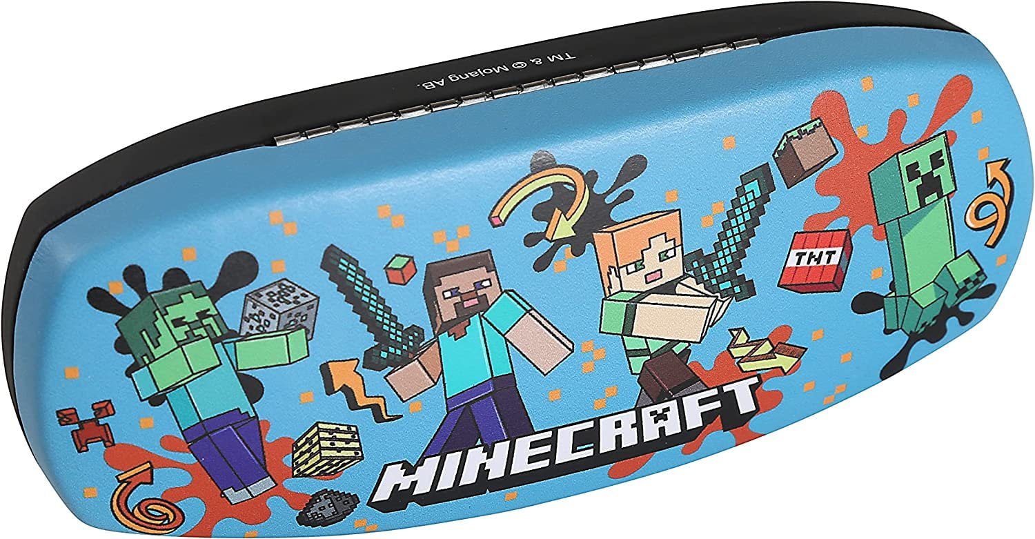 Minecraft Hard Shell Eyeglass Case Clamshell for Boys Girls Kids