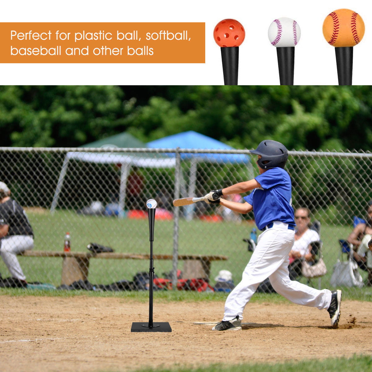 Adjustable Batting Tee Heavy Duty for Baseball Softball Training Practice Aid 