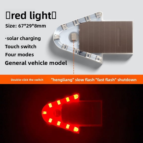 Baguer Solar Arrow Led Light for Car Motorcycle Truck Decorative Tail Indicator Lamp