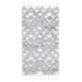 thumbnail image 2 of Safavieh Moroccan Tassel Larry Geometric Shag Area Rug, Gray/Ivory, 2'3" x 4', 2 of 16