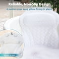 thumbnail image 3 of Bath Haven Bath Pillow for Bathtub, 3D Air Mesh Thick Soft Bath Pillow, White, 3 of 9